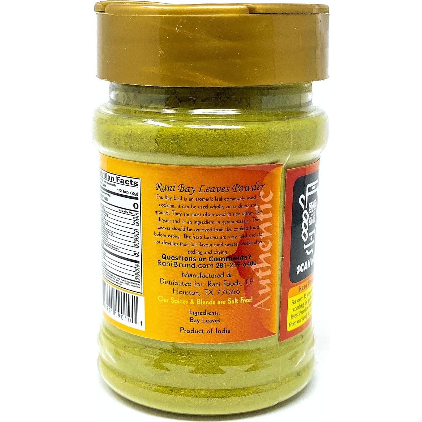 Polvo de Hoja de Laurel Rani 70g - 100% Natural, Vegano