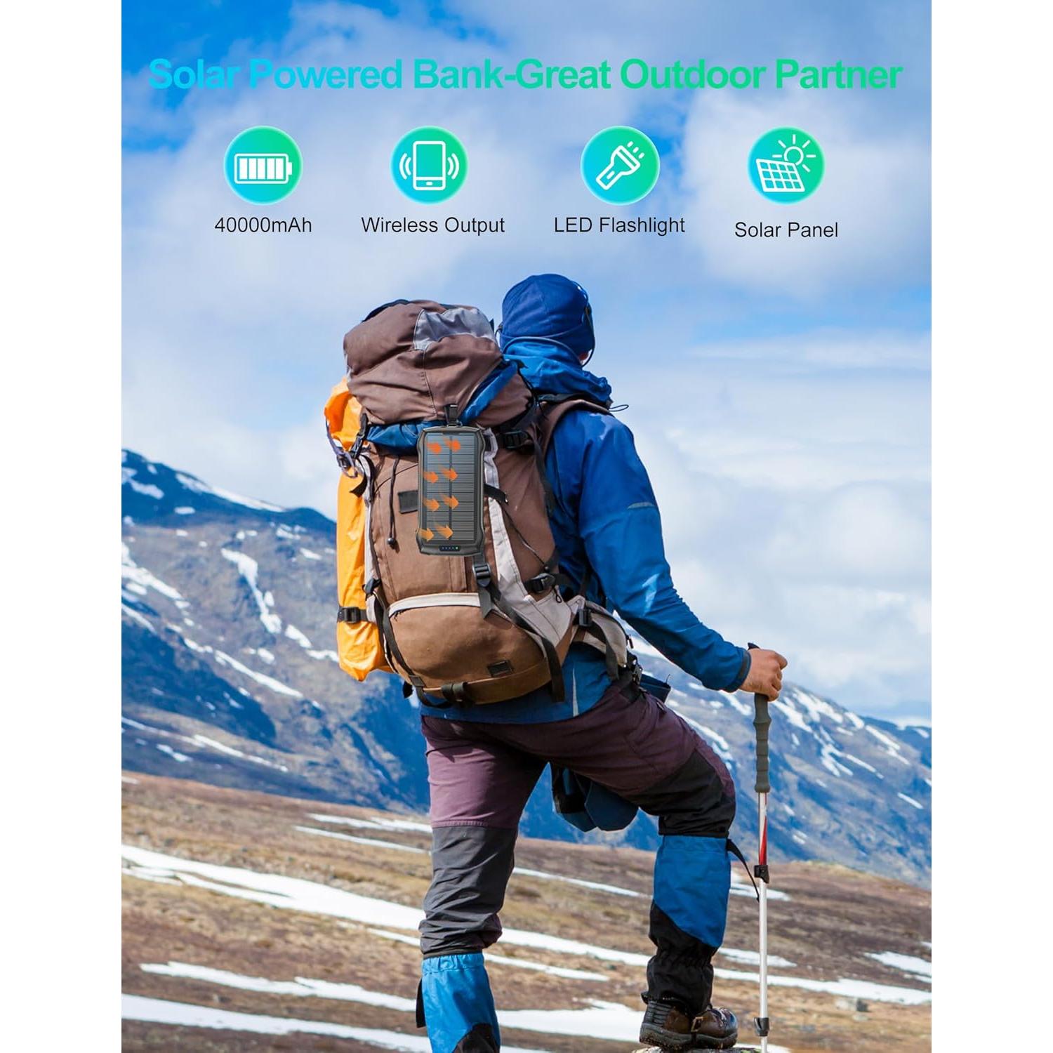 Banco de Energía Solar 40000mAh DongGuan Cargador Rápido