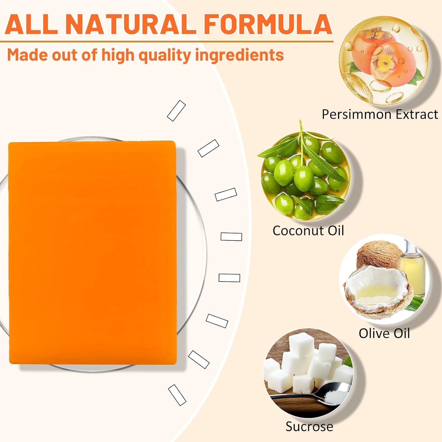 Jabón de Persimón Natural 3 PCS para Olores Corporales