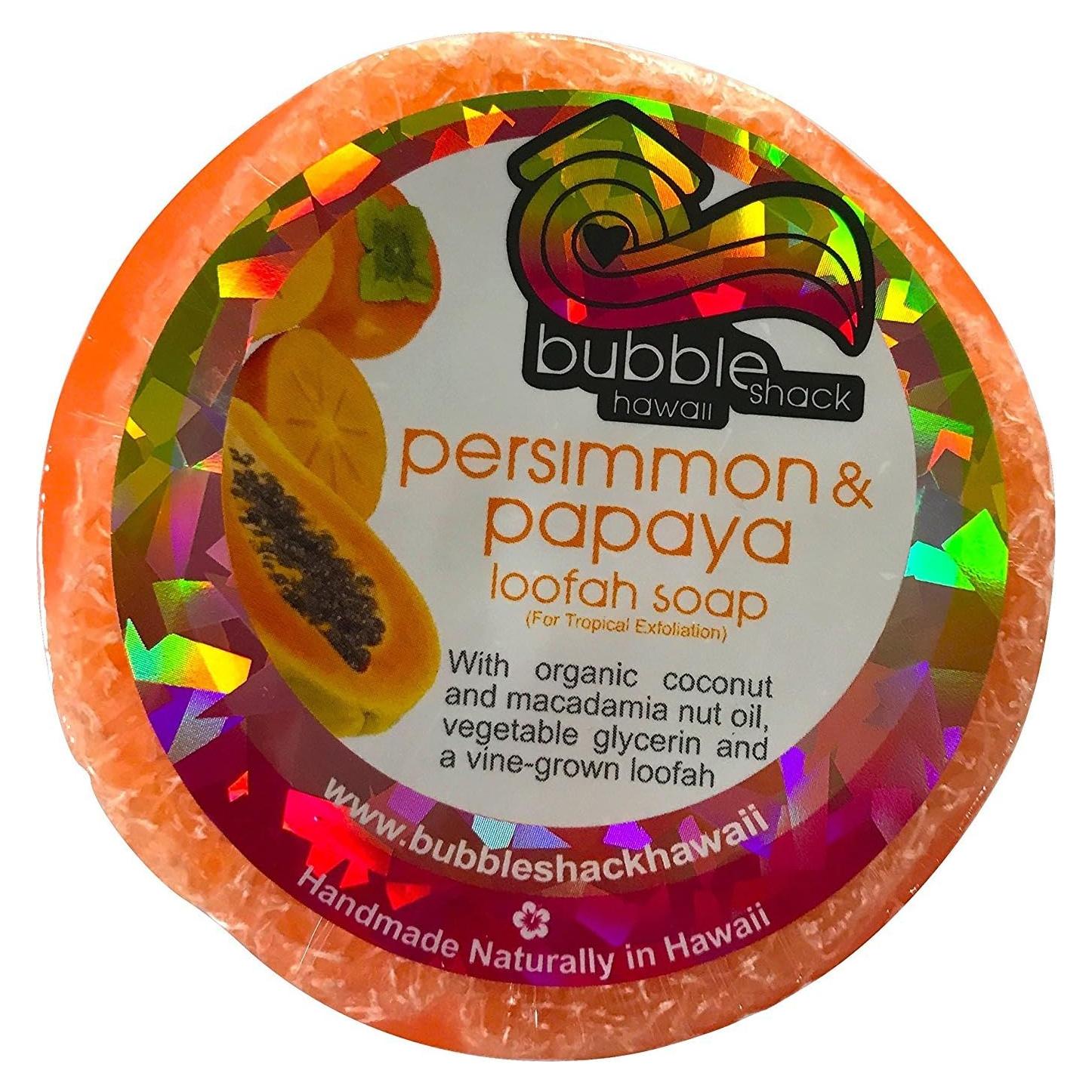 Jabón de Lufa Natural Bubble Shack Hawaii 113g Persimón y Papaya