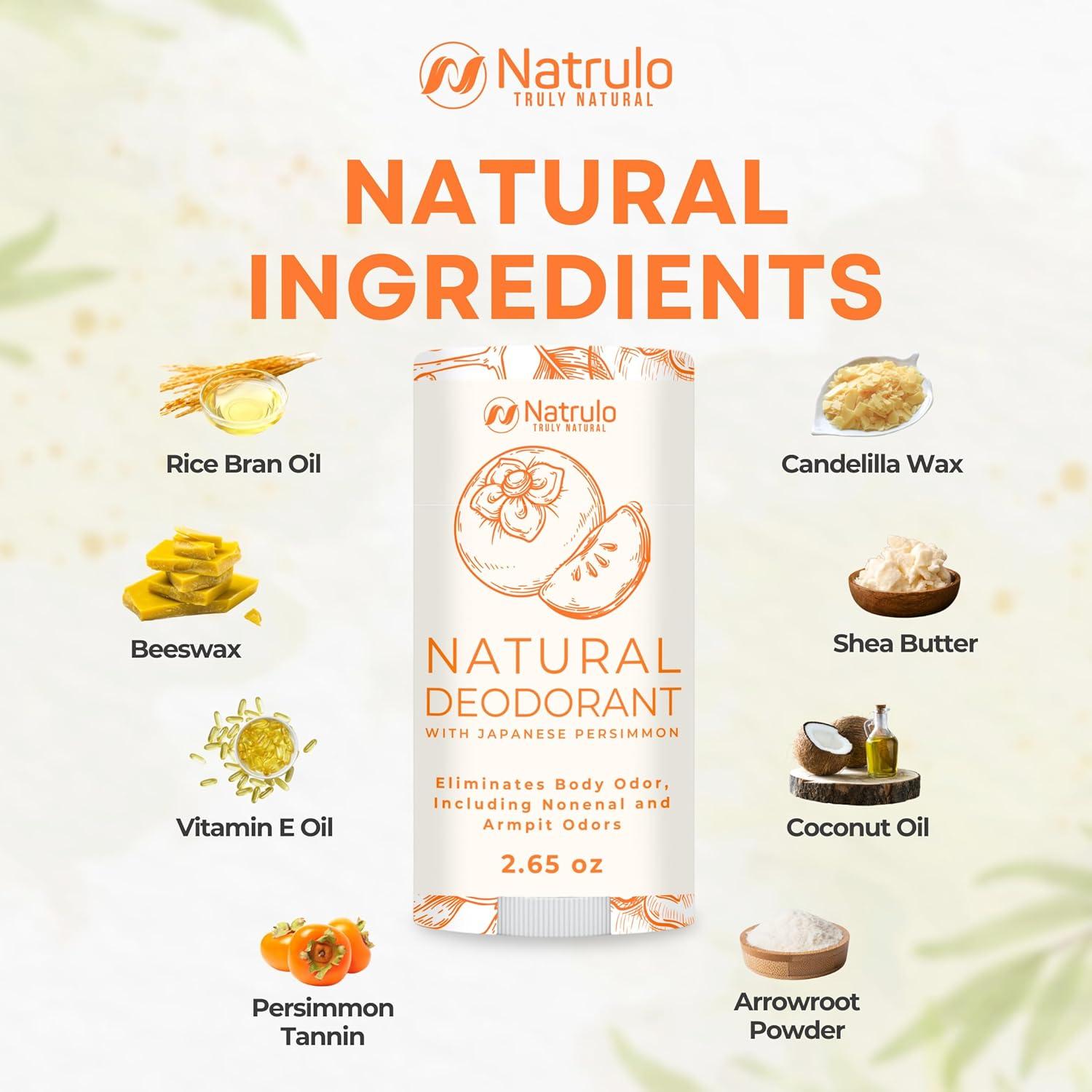 Desodorante Natural Natrulo de Persimón - Libre de Aluminio 117g