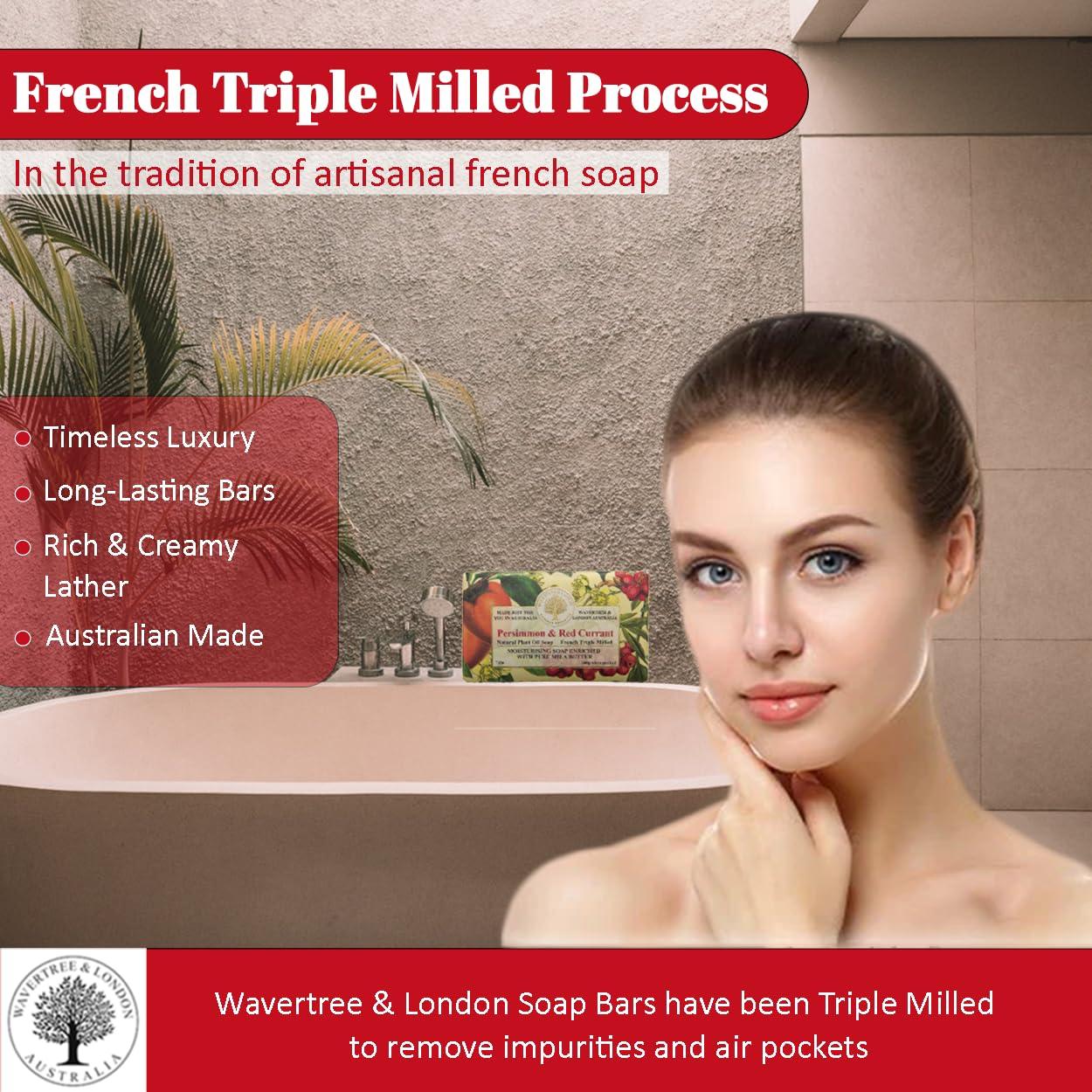 Jabones Naturales Wavertree & London Caqui y Grosella Roja 198g