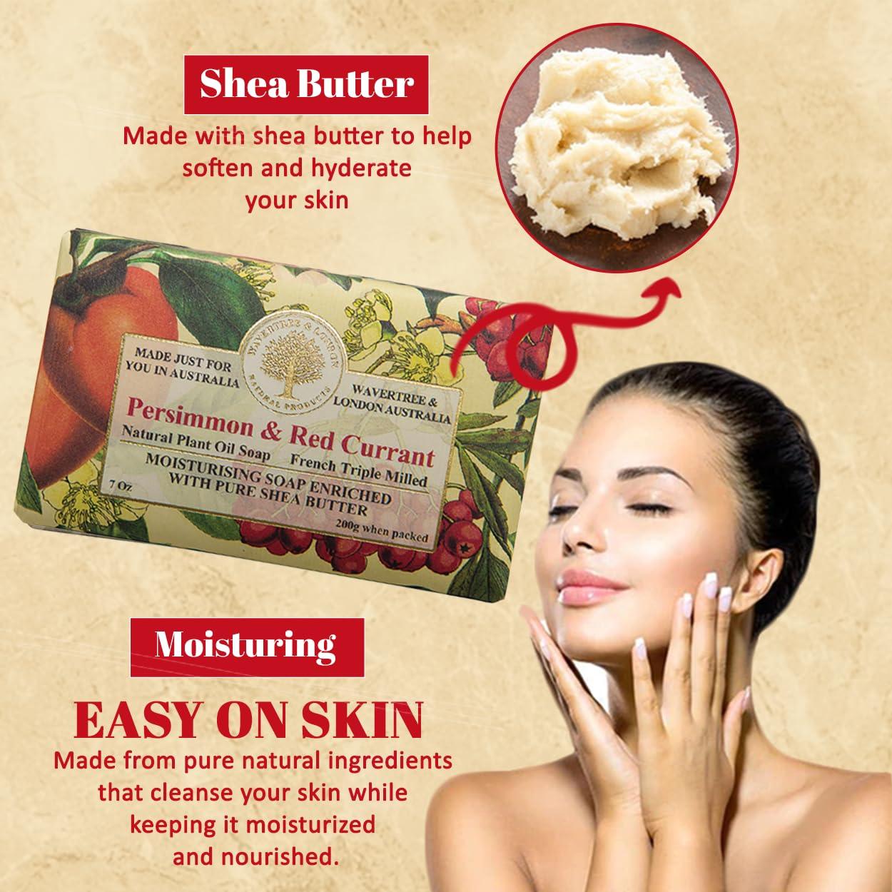 Jabones Naturales Wavertree & London Caqui y Grosella Roja 198g