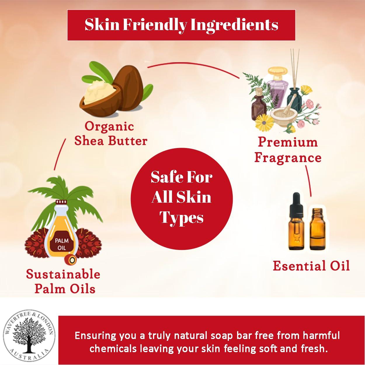 Jabones Naturales Wavertree & London Caqui y Grosella Roja 198g