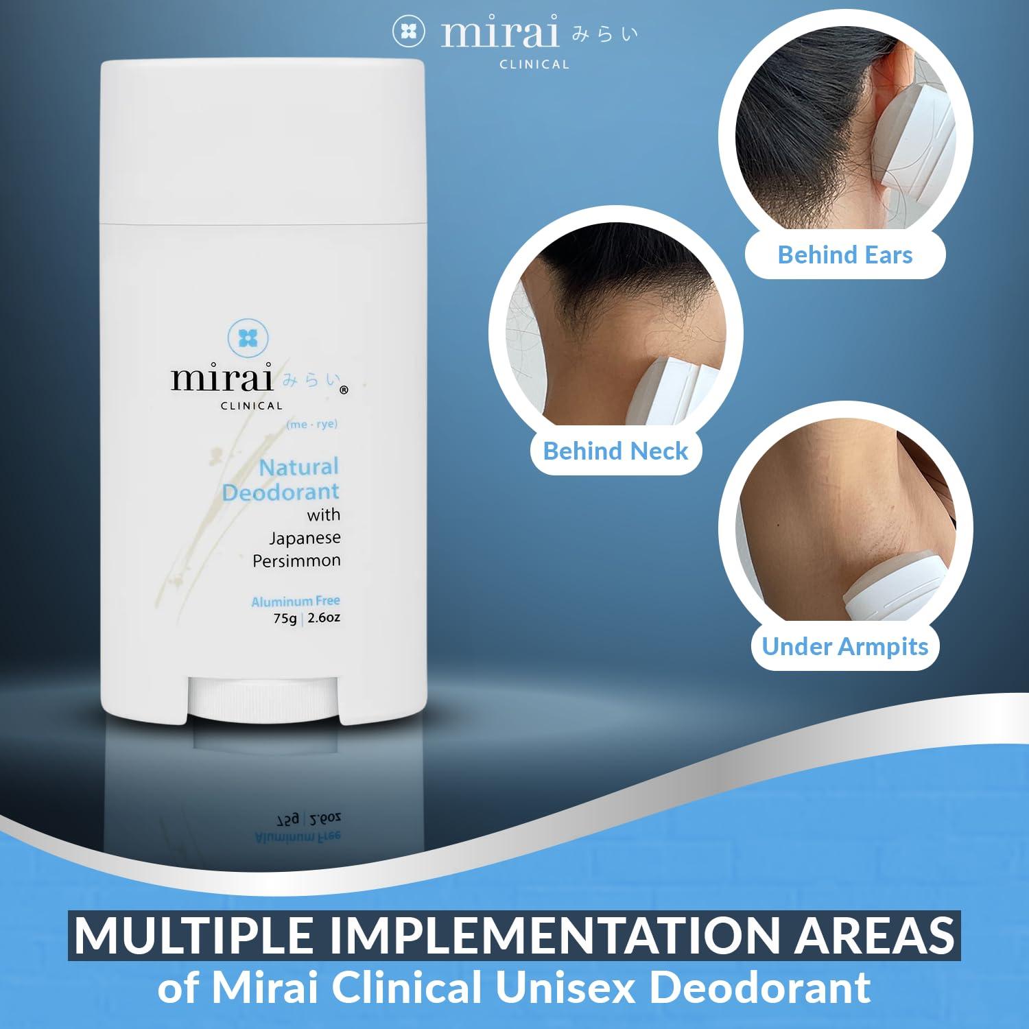 Desodorante Natural Mirai Clinical 75g - Sin Aluminio y Fragancia