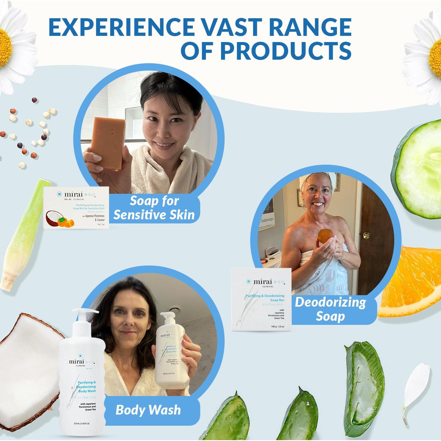 Desodorante Natural Mirai Clinical 75g - Sin Aluminio y Fragancia