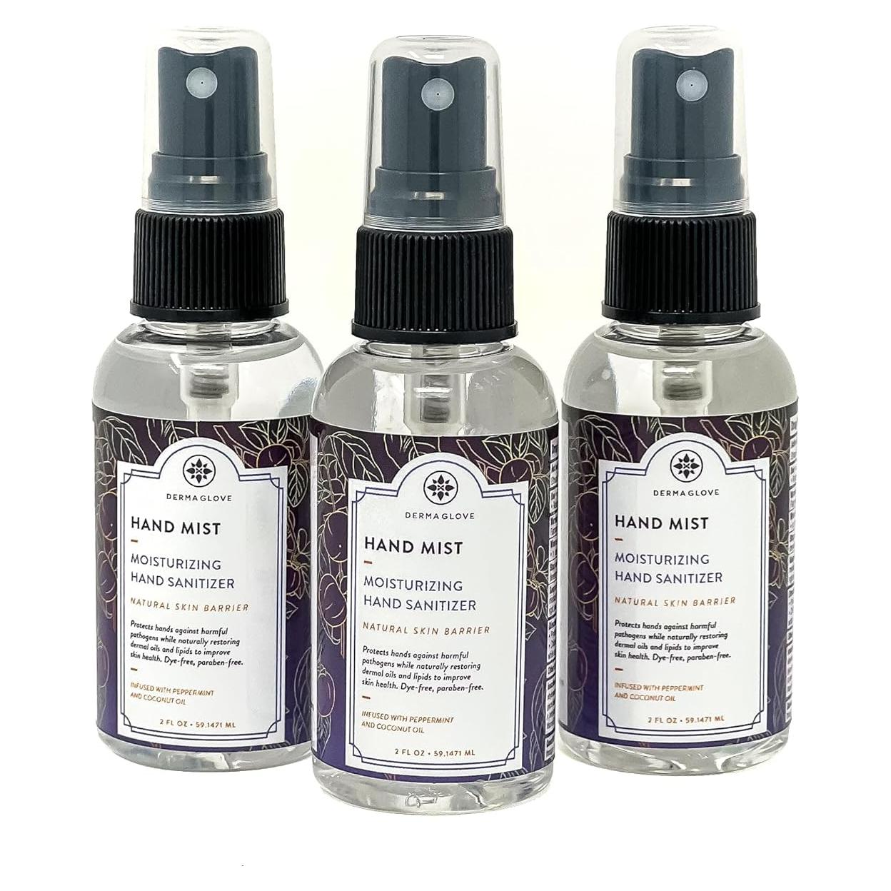 Kit de Viaje Spray Desinfectante de Manos DERMAGLOVE - 3 x 60 ml