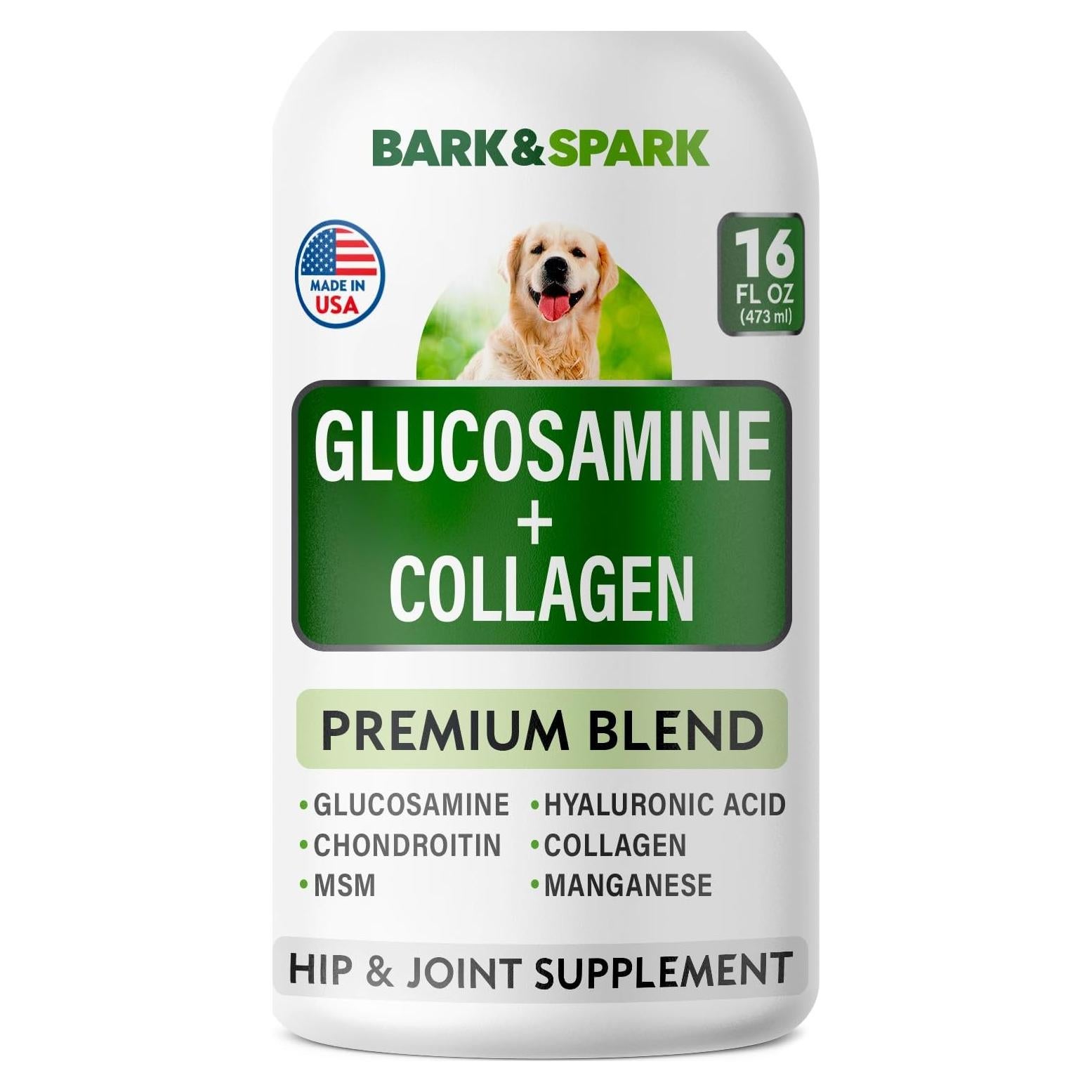 Suplemento Articular Líquido Bark&Spark 473 ml - Glucosamina y Colágeno