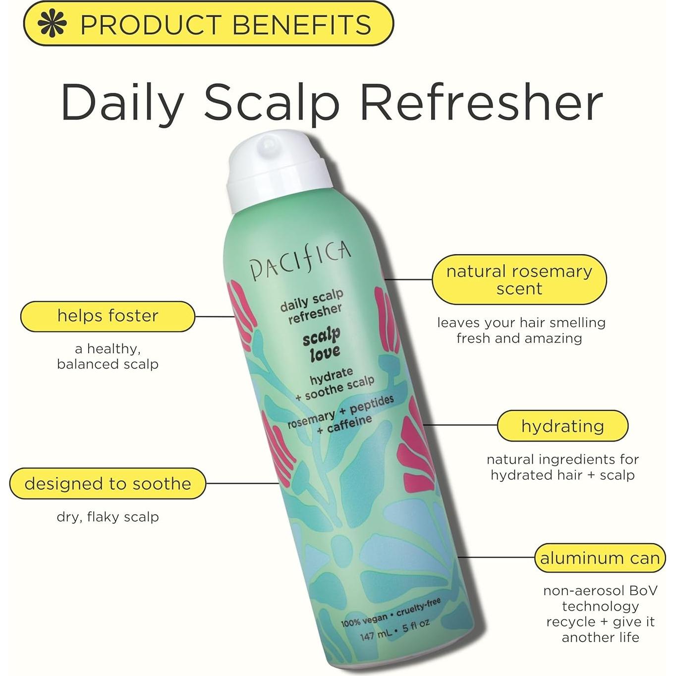 Spray Refrescante para Cuero Cabelludo Pacifica Romero Menta 208g