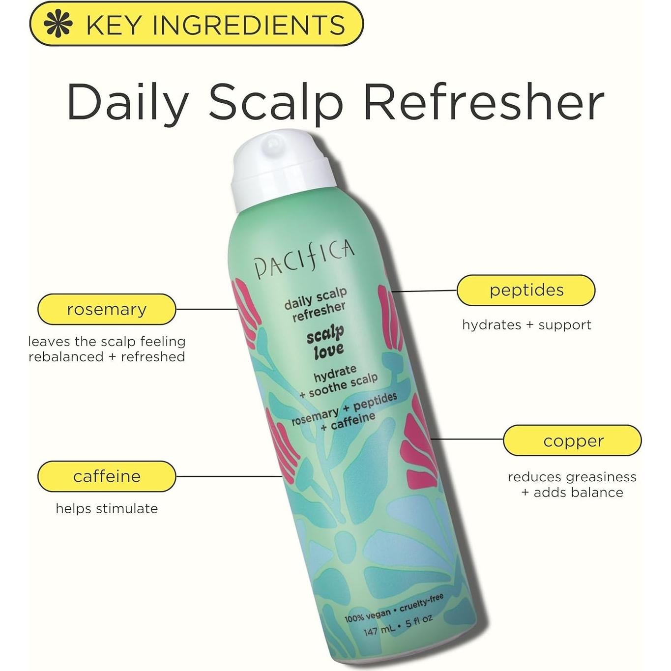 Spray Refrescante para Cuero Cabelludo Pacifica Romero Menta 208g