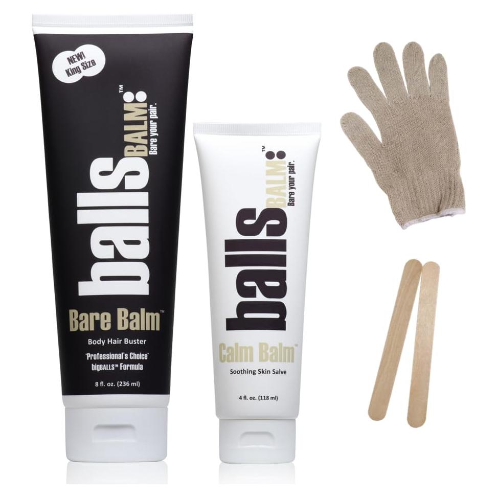 Sistema de Eliminación de Vello Corporal ballsBALM - Guante Exfoliante