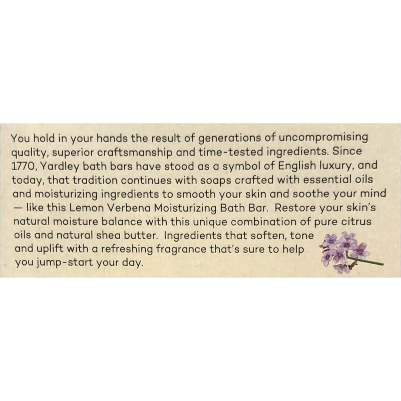 Jabón de baño hidratante Yardley London 120 g - Verbena de limón