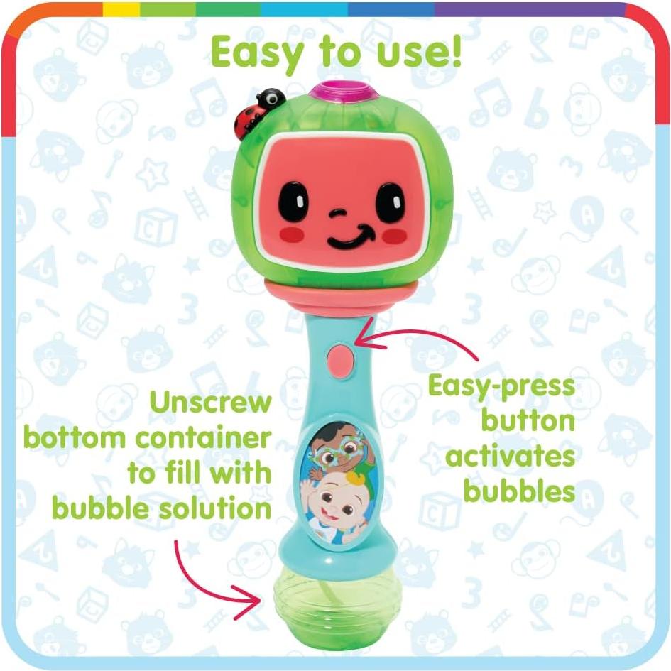 Varita Musical Cocomelon con Burbujas y Luz 118ml