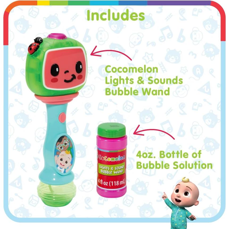 Varita Musical Cocomelon con Burbujas y Luz 118ml