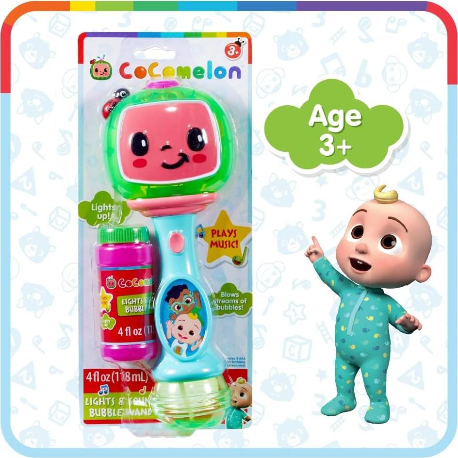 Varita Musical Cocomelon con Burbujas y Luz 118ml