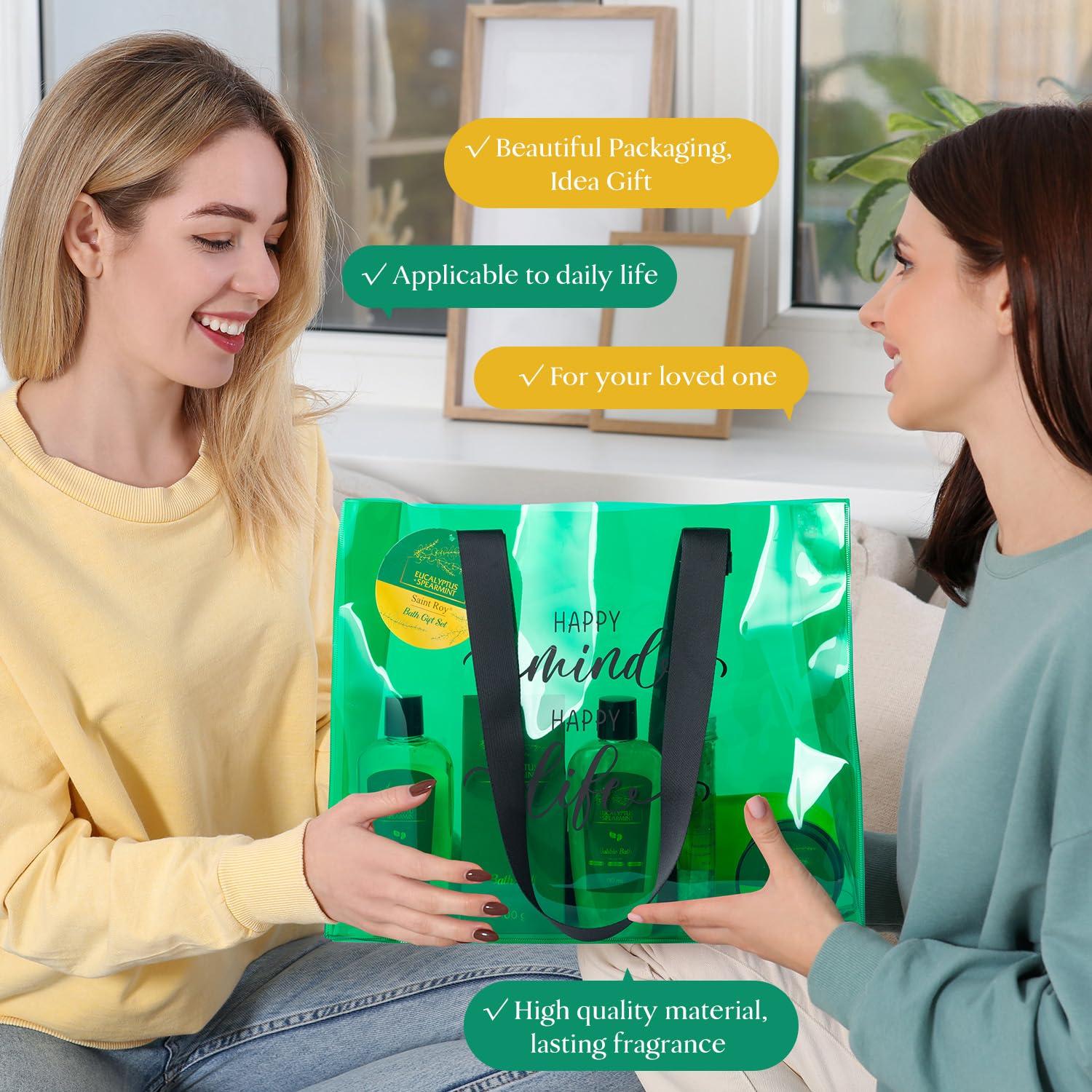 Cesta de Regalo Spa Saint Roy 13 Piezas Eucalipto y Menta