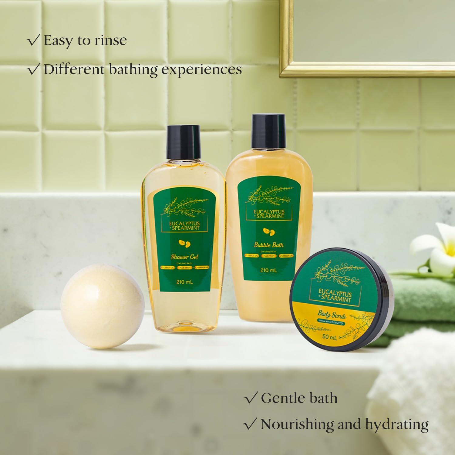 Cesta de Regalo Spa Saint Roy 13 Piezas Eucalipto y Menta