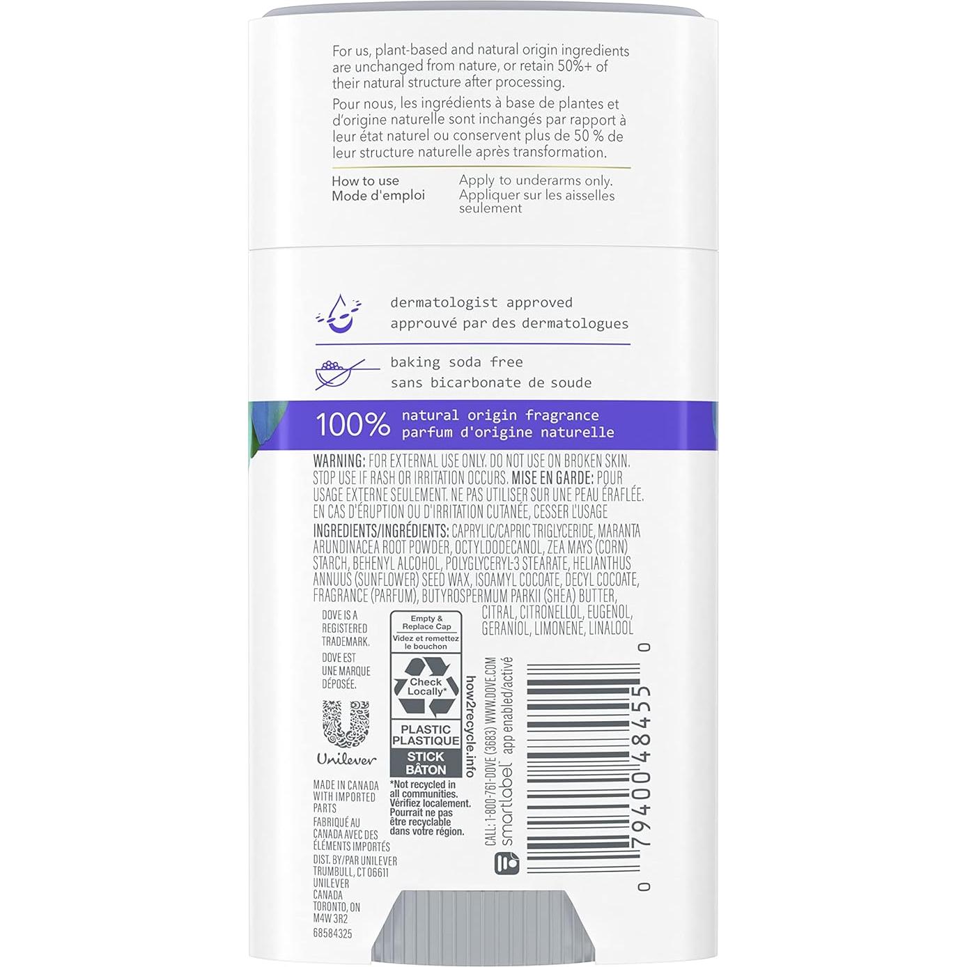 Desodorante en barra Dove Cuidado por Plantas Eucalipto 74g x3