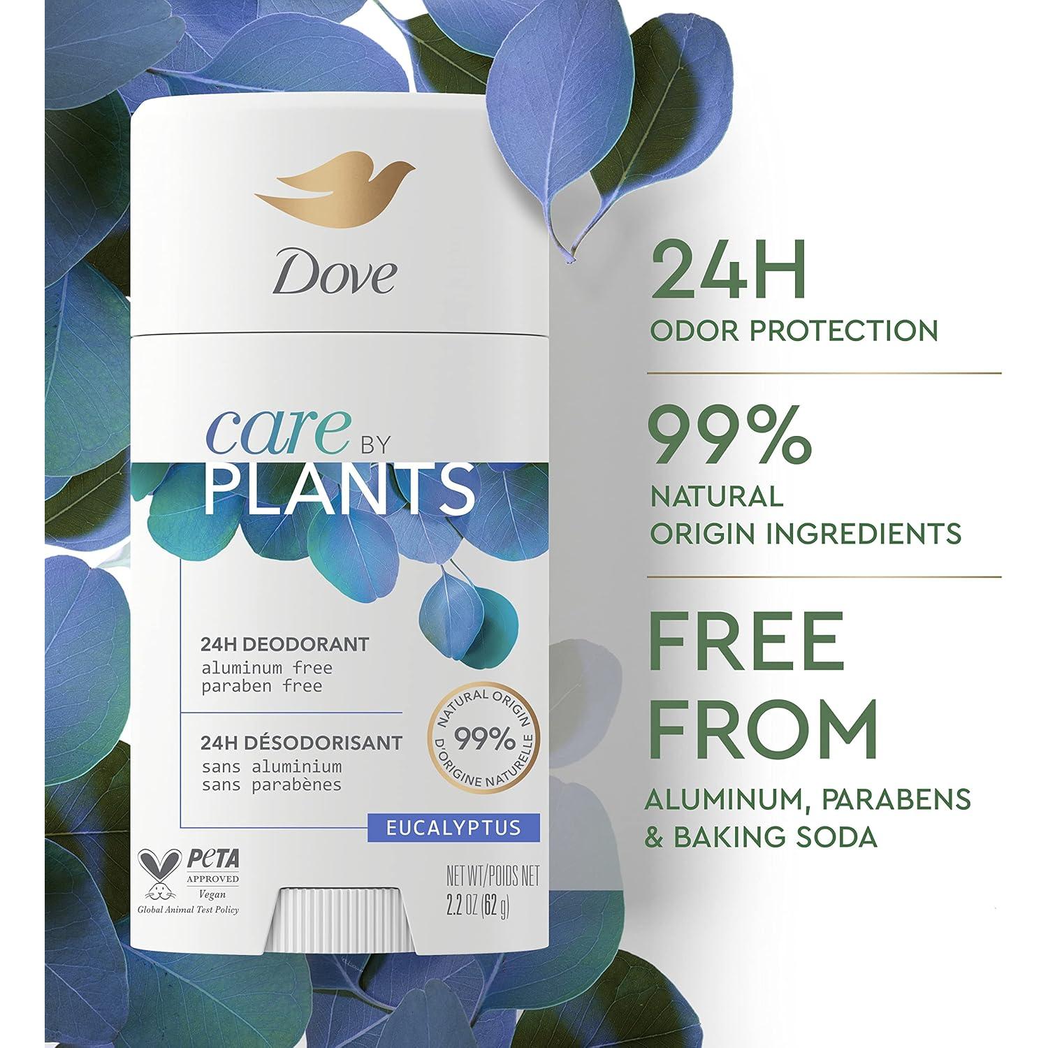 Desodorante en barra Dove Cuidado por Plantas Eucalipto 74g x3