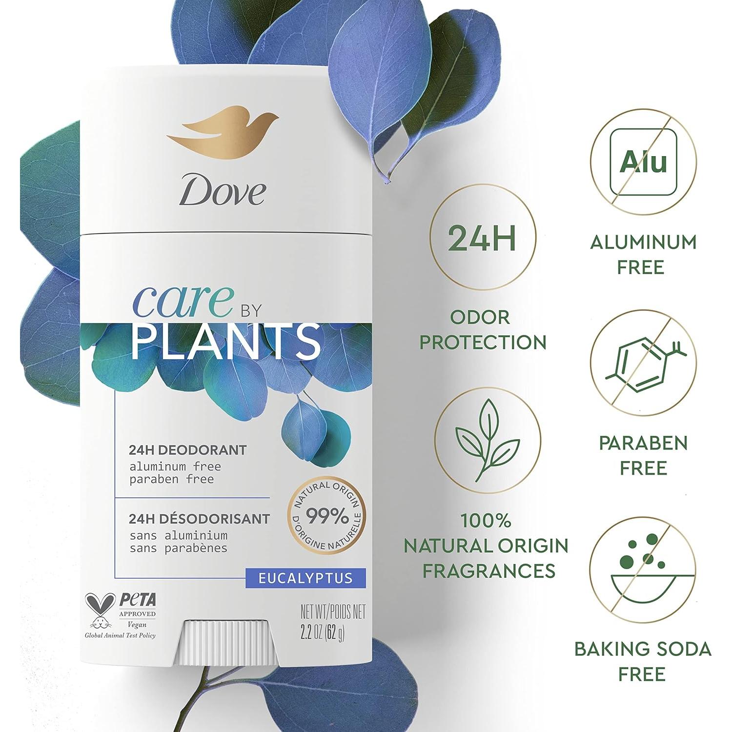 Desodorante en barra Dove Cuidado por Plantas Eucalipto 74g x3