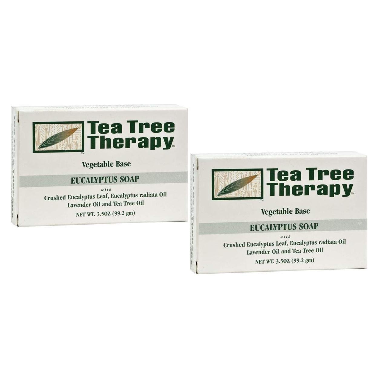 Jabón en barra vegetal Tea Tree Therapy Eucalipto 2 unidades