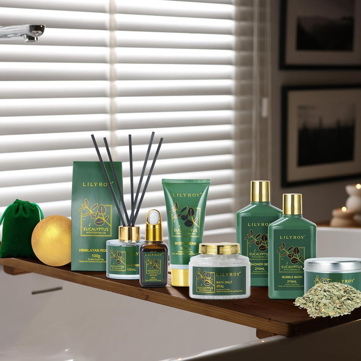 Cesta de Regalo de Spa Premium Eucalipto 15 Piezas LILY ROY