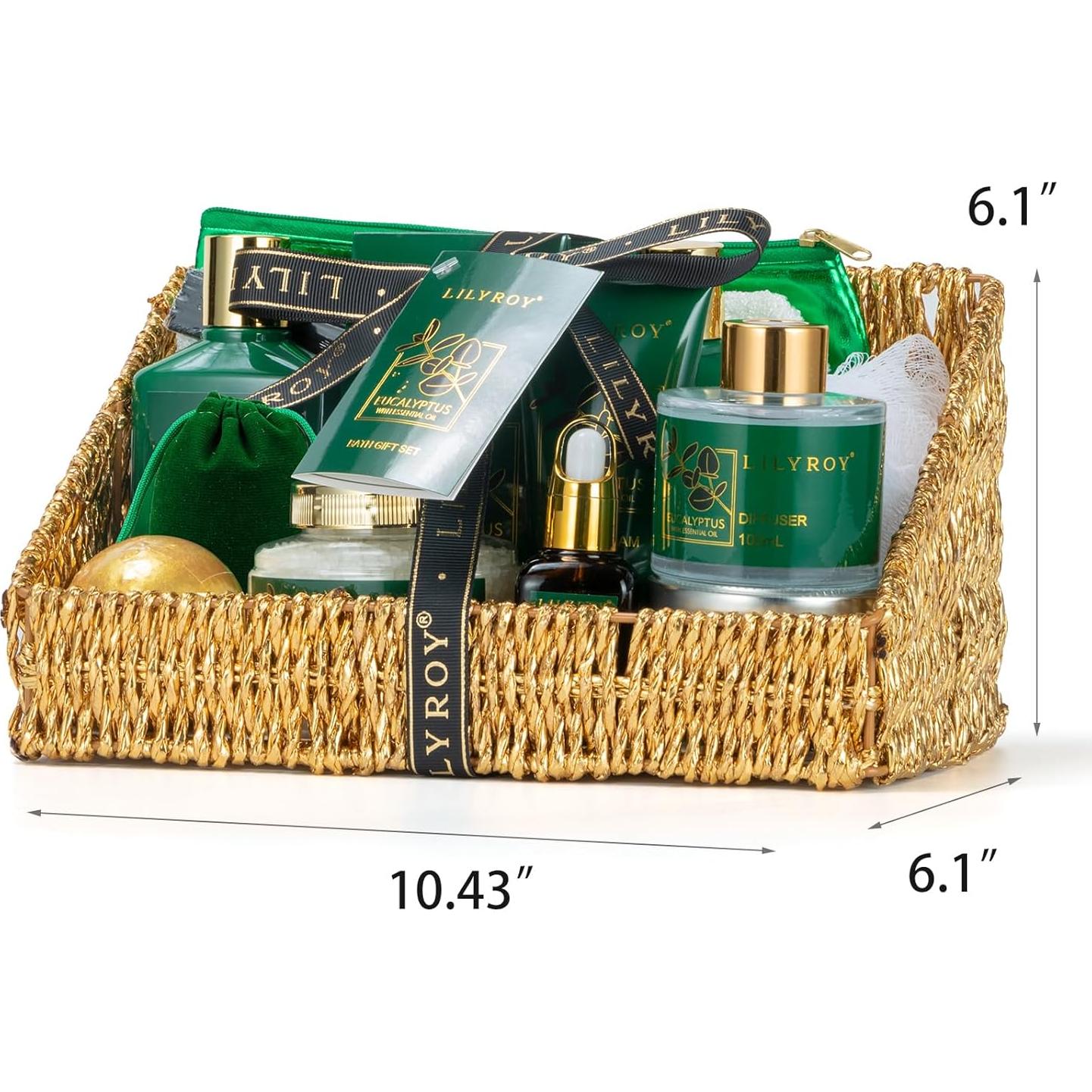 Cesta de Regalo de Spa Premium Eucalipto 15 Piezas LILY ROY