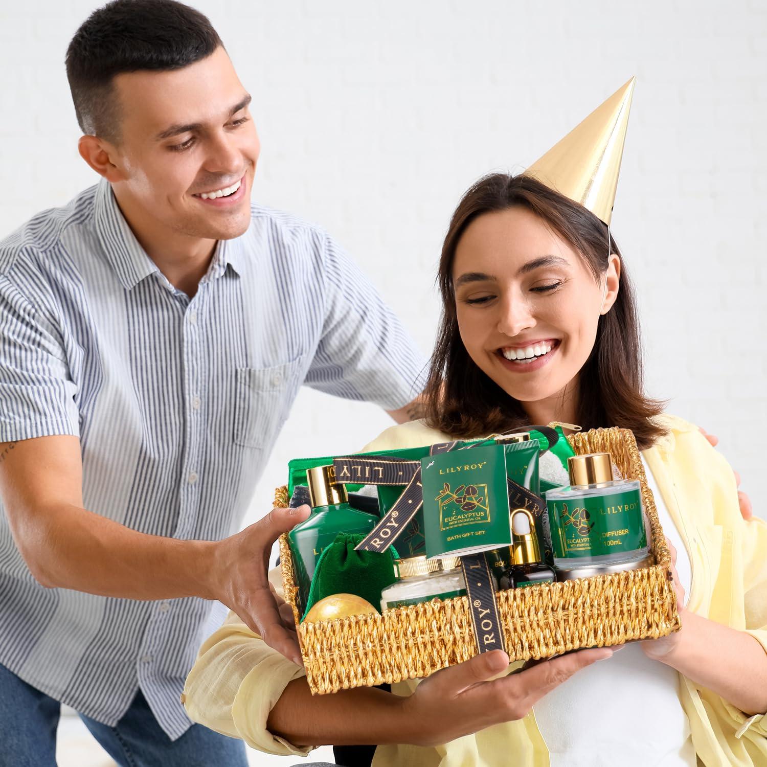 Cesta de Regalo de Spa Premium Eucalipto 15 Piezas LILY ROY