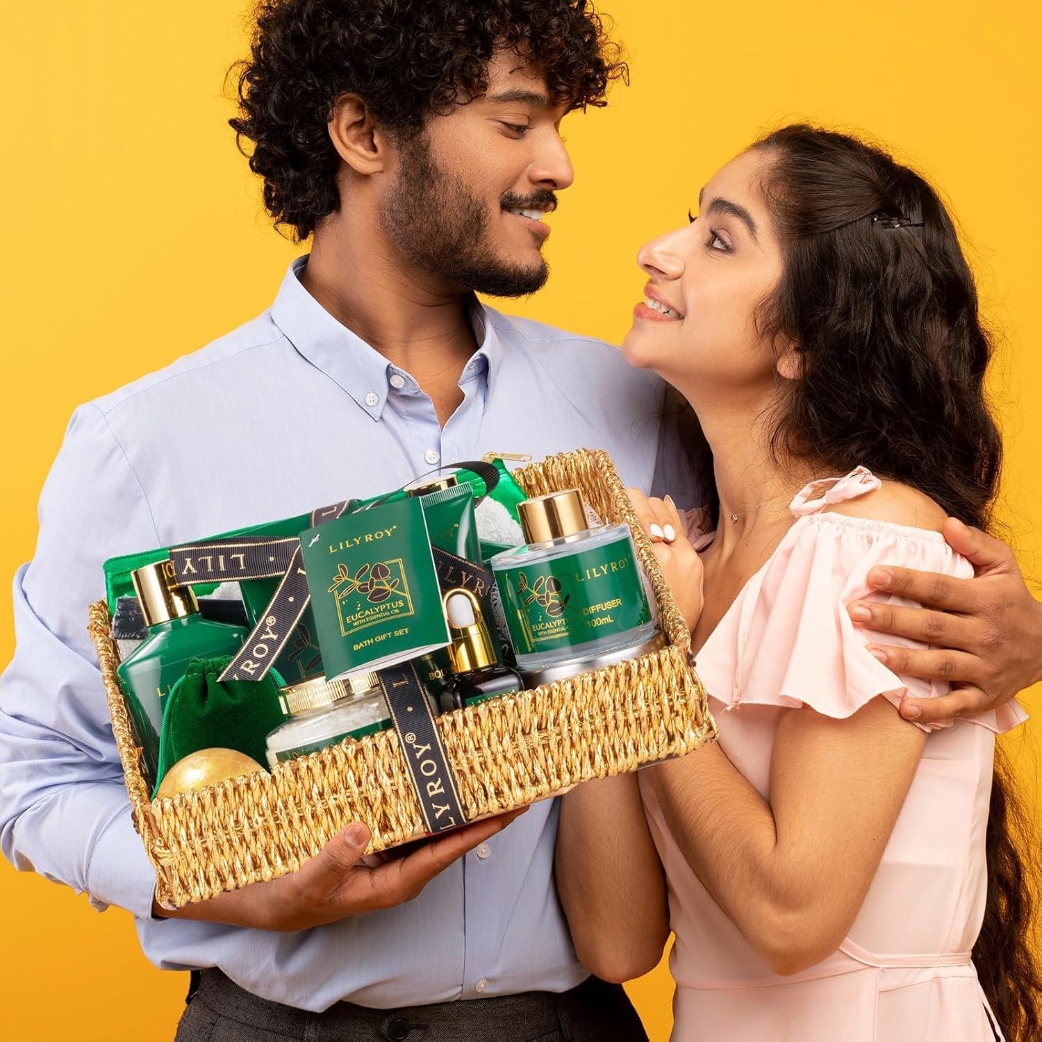 Cesta de Regalo de Spa Premium Eucalipto 15 Piezas LILY ROY