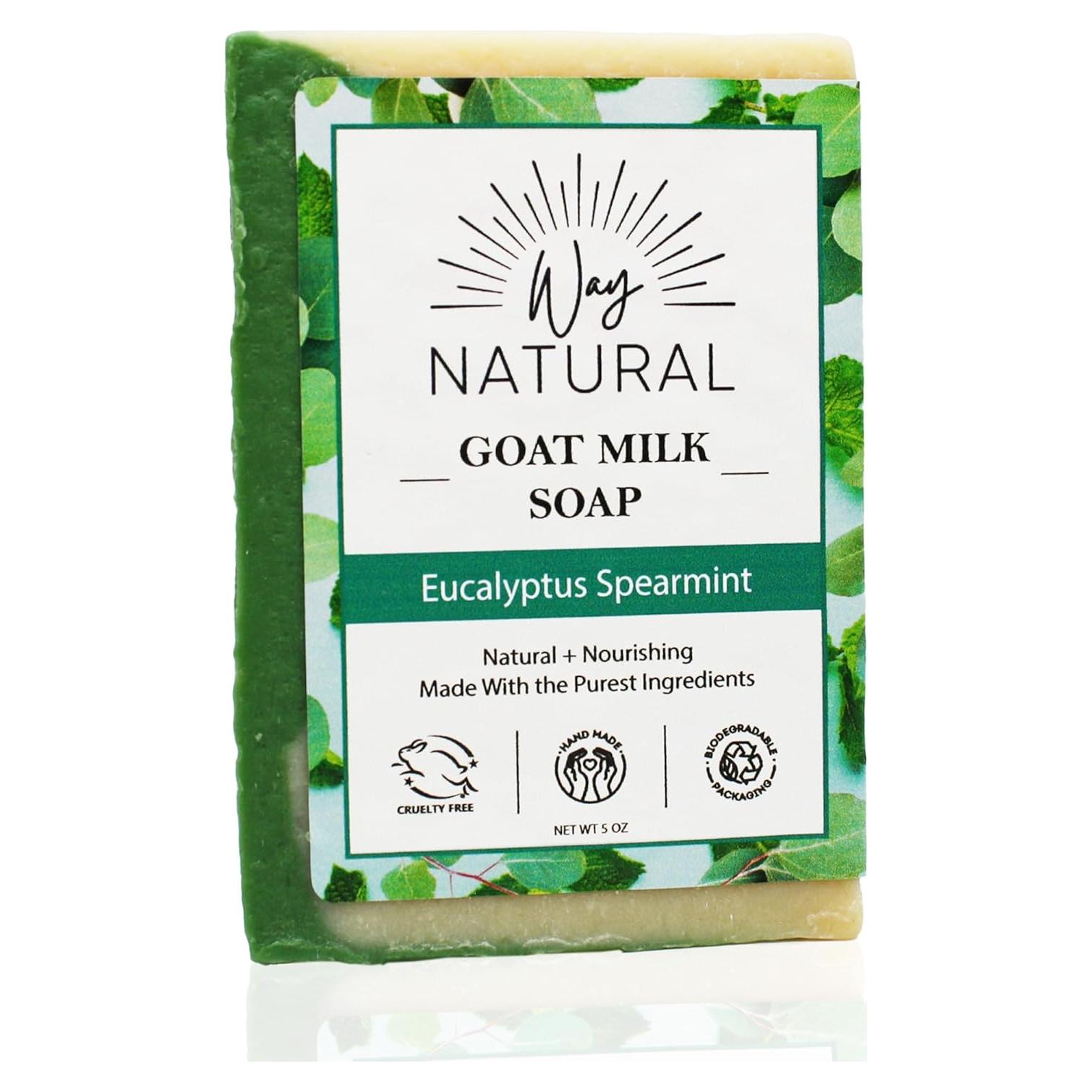 Jabón de Leche de Cabra Eucalipto y Menta 142g - Hecho a Mano