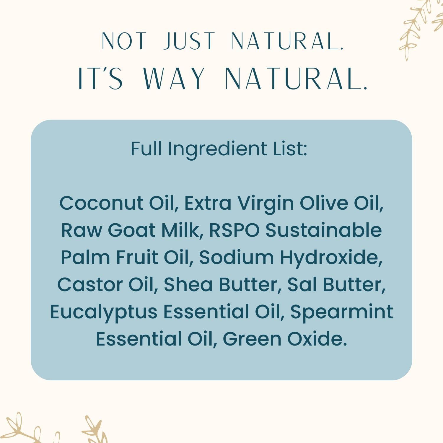 Jabón de Leche de Cabra Eucalipto y Menta 142g - Hecho a Mano