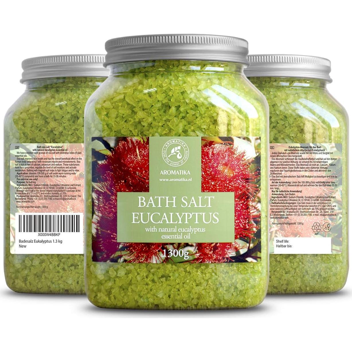 Sal de Baño Eucalipto Aromatika 1305 g - Relajante Natural