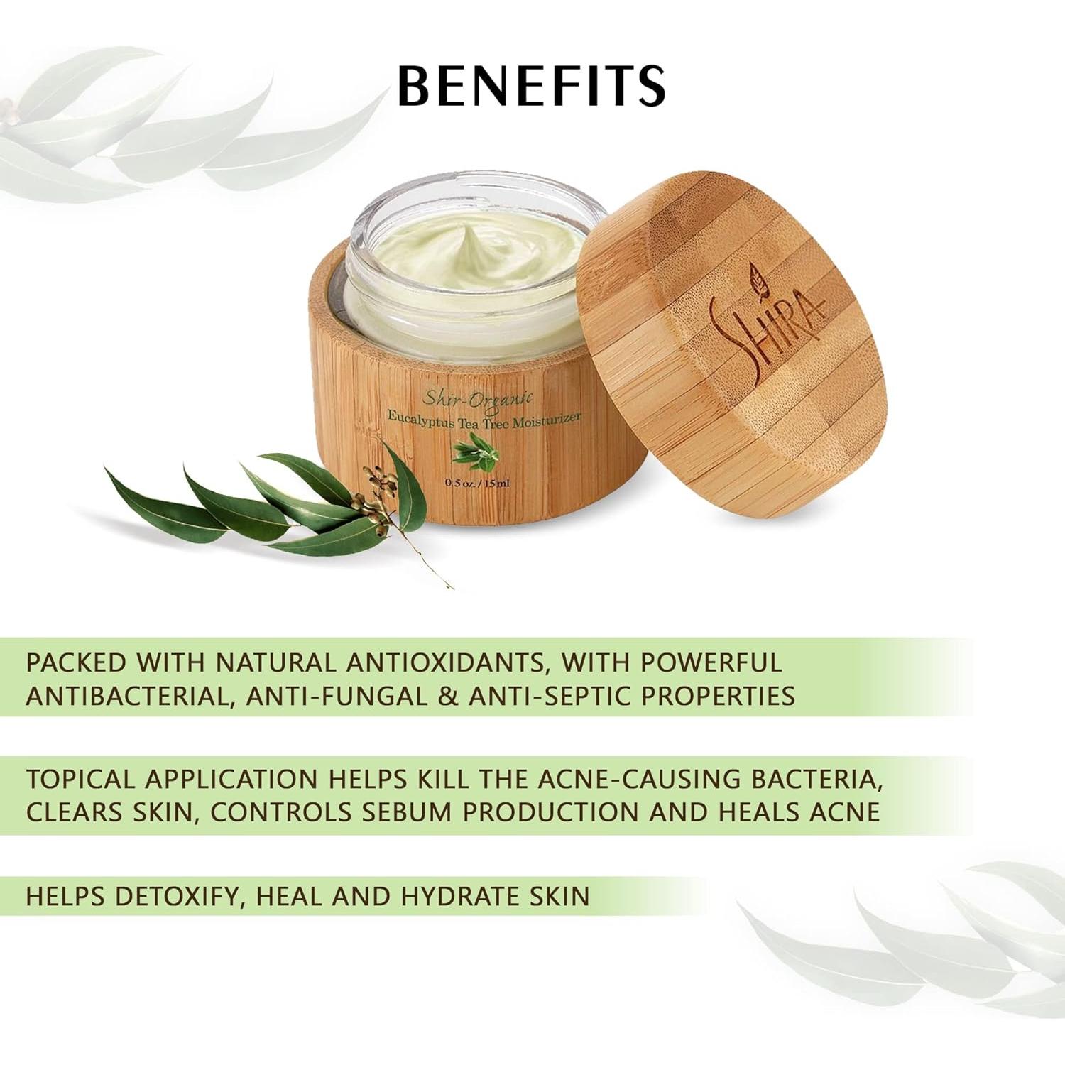 Crema Facial Hidratante Shira Eucalipto 15ml Piel Normal a Grasa