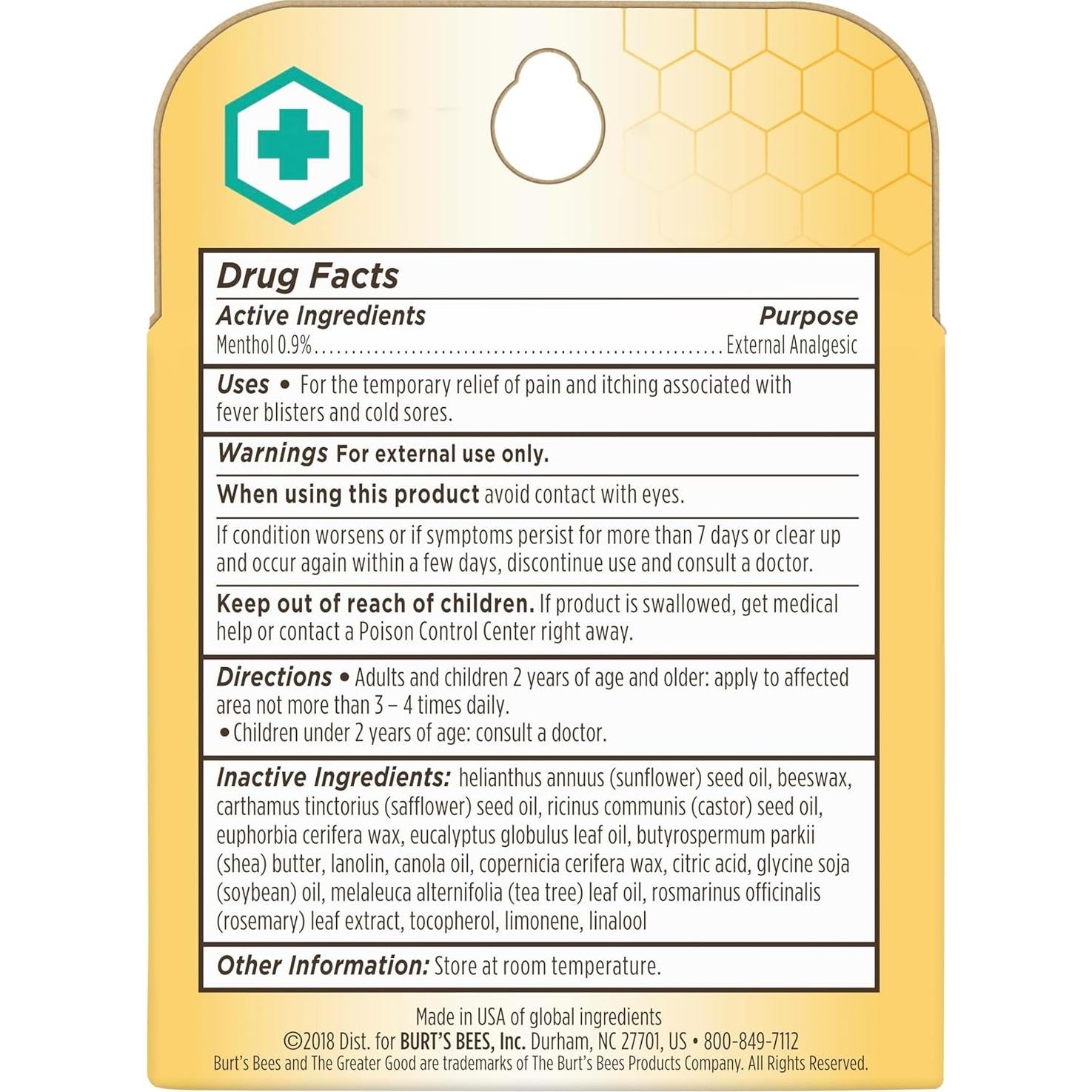 Balm de Labios Medicado Burt's Bees 4 Tubos 4.25 g Eucalipto