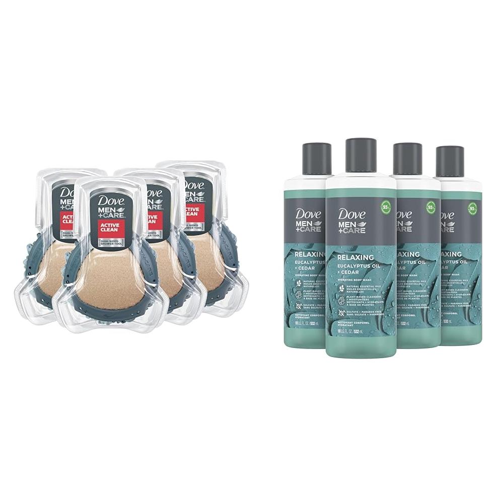 Herramienta de Ducha Dove Men + Care Exfoliante y Gel de Ducha