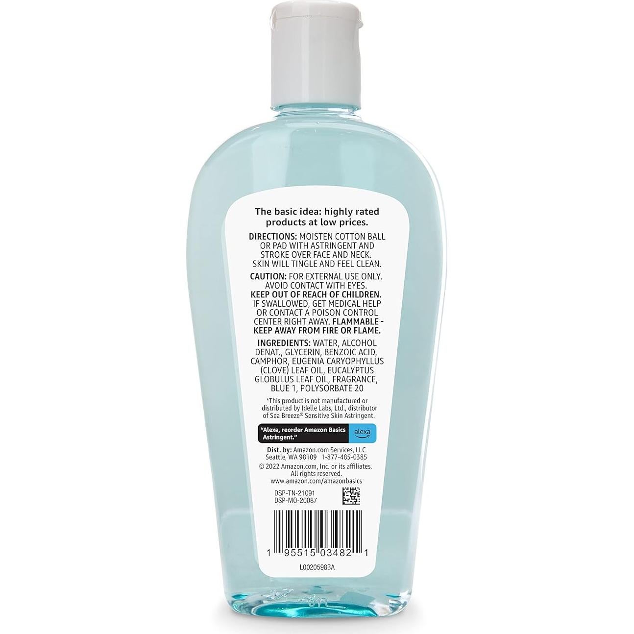 Limpiador Astringente Original Amazon Basics 300 ml Sin Parabenos
