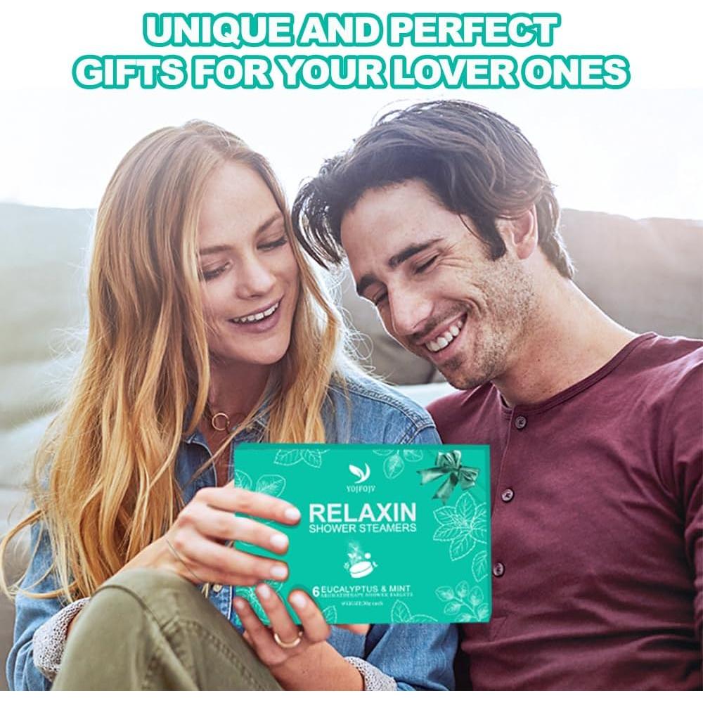 Bombas de Ducha Aromaterapia Orgánicas YOJFOJV - 6 Piezas Eucalipto y Menta