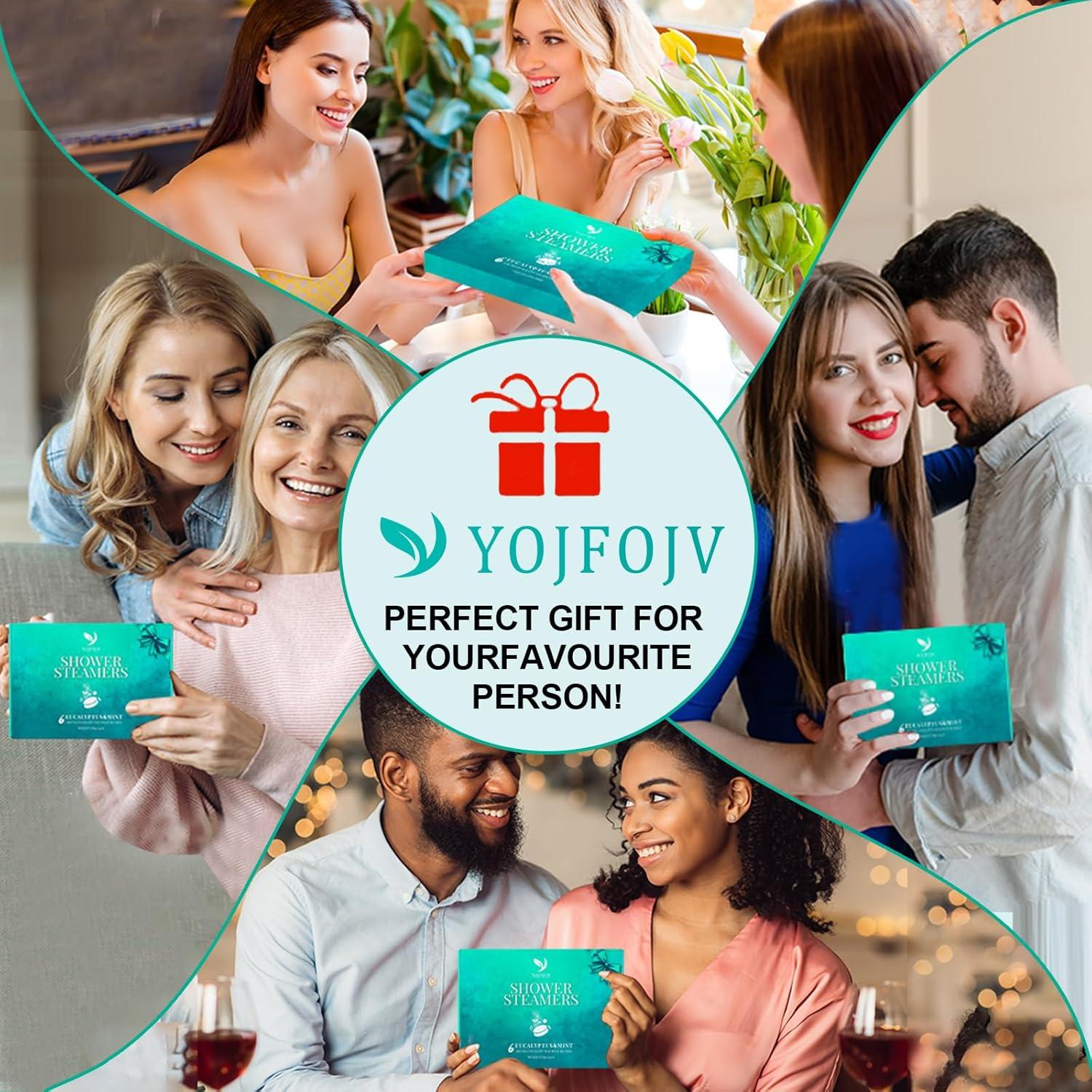 Bombas de Ducha Aromaterapia Orgánicas YOJFOJV - 6 Piezas Eucalipto y Menta