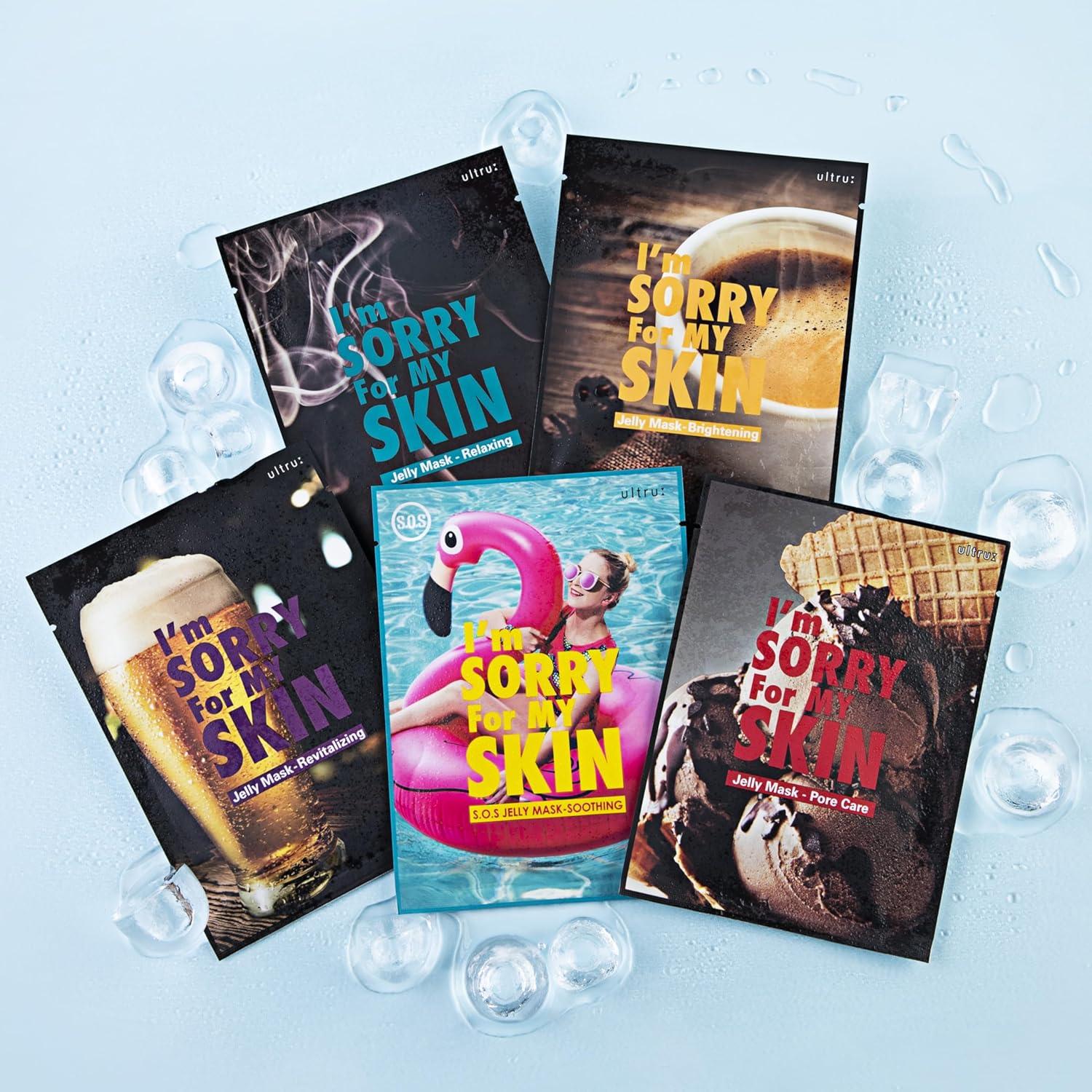 Conjunto de 5 Máscaras de Gel Ultru para Cuidado de Piel