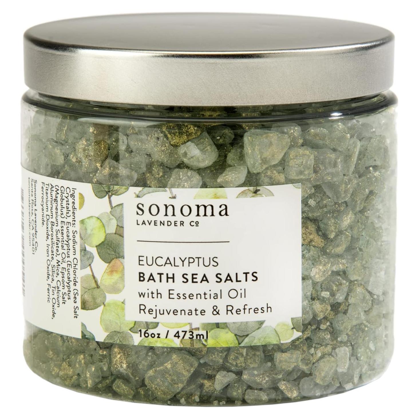 Sal de Baño Eucalipto Sonoma Lavender 453g - Relajante y Desintoxicante