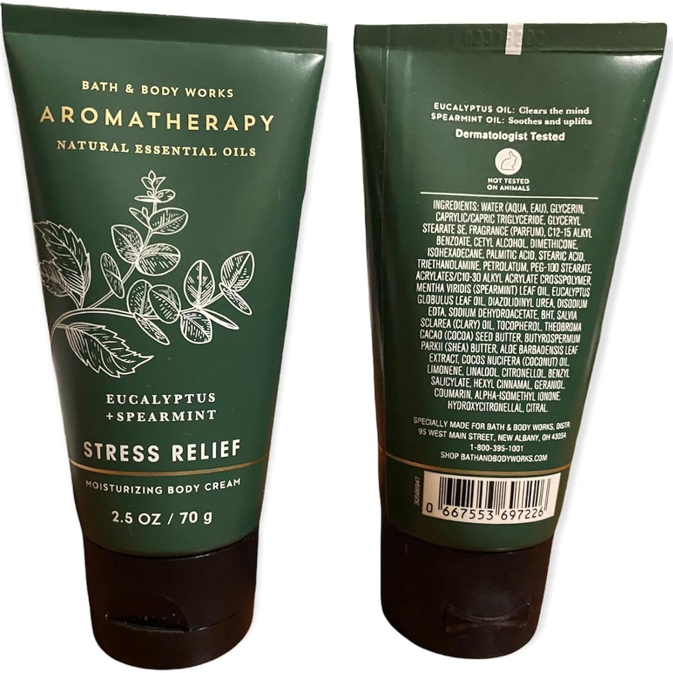 Crema corporal aromaterapia eucalipto y menta 2 piezas 181g