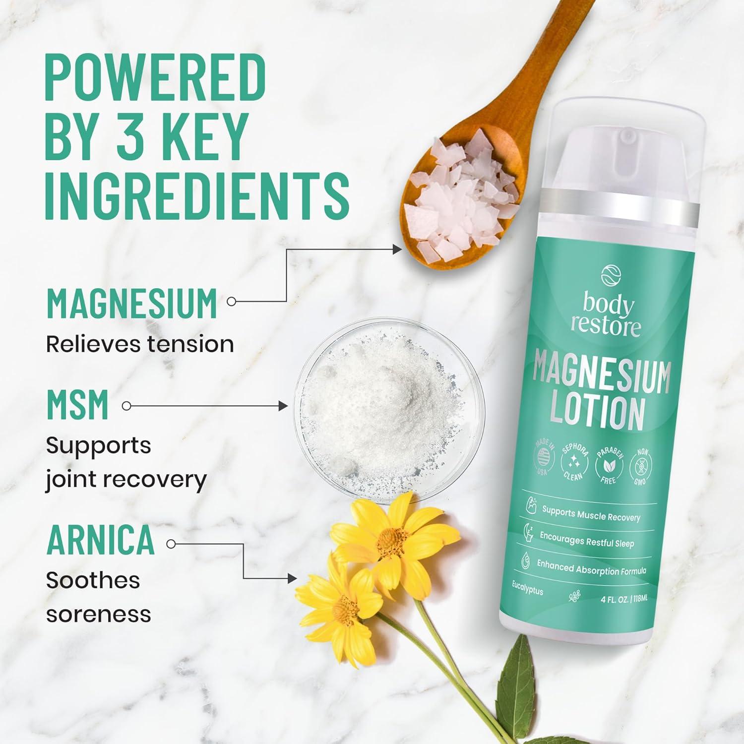 Loción de Magnesio Body Restore con Árnica y MSM 200g