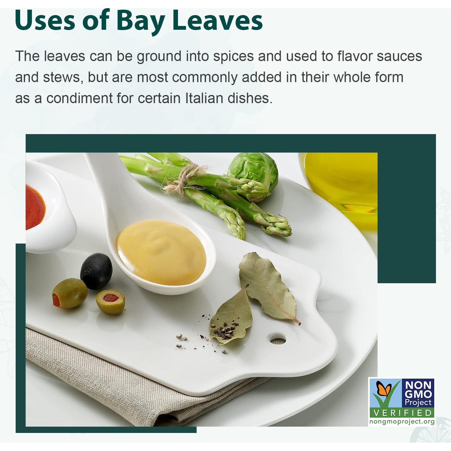 Hojas de Laurel Secas Soeos 454g Sin OGM para Cocinar