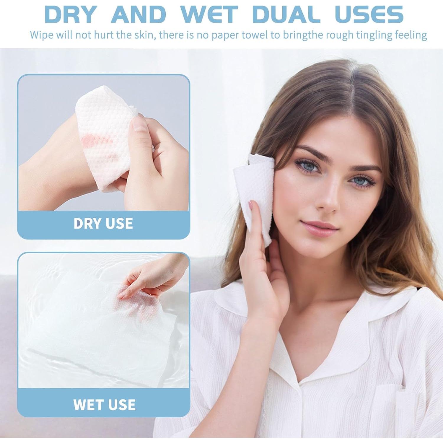 Toallitas Secas de Algodón Rouceyxin 100 Unidades Multiusos
