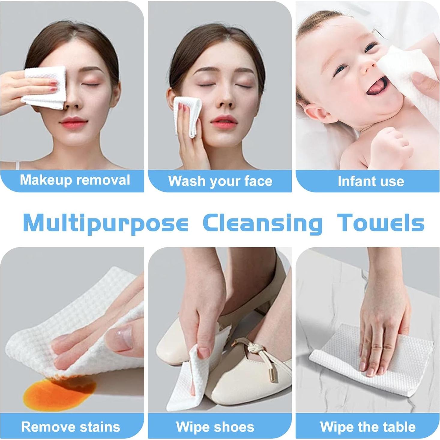 Toallitas Secas de Algodón Rouceyxin 100 Unidades Multiusos