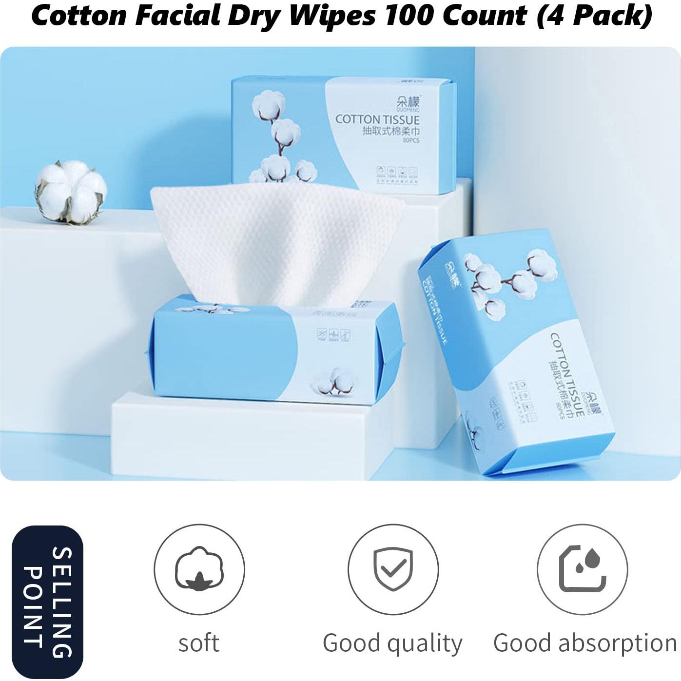 Toallitas Secas de Algodón Rouceyxin 100 Unidades Multiusos