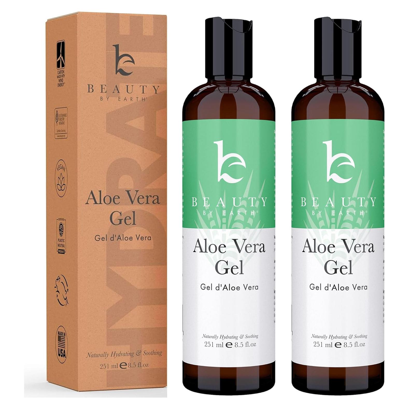 Gel de Aloe Vera Beauty by Earth 250 ml x2 - Hidratante Natural
