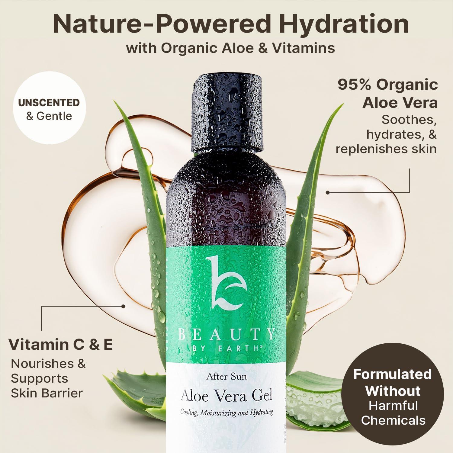 Gel de Aloe Vera Beauty by Earth 250 ml x2 - Hidratante Natural