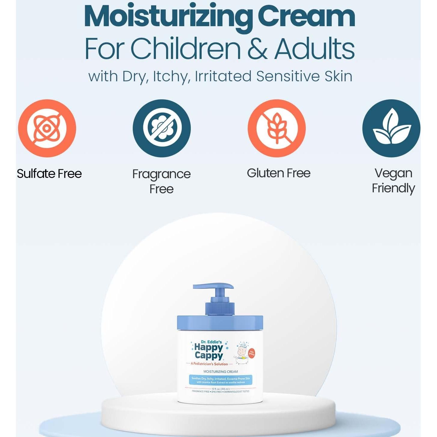 Crema Hidratante Happy Cappy Dr. Eddie para Eczema 4x354.88ml