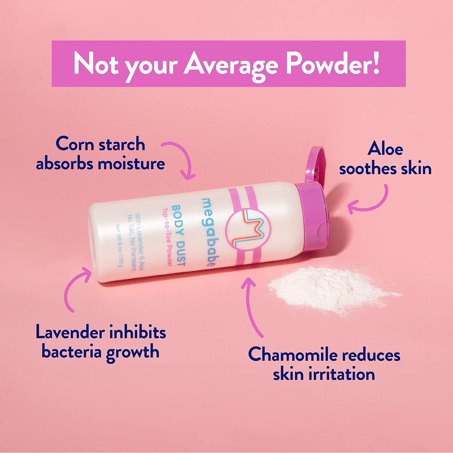 Polvo Corporal Absorbente Megababe 170g - Lavanda y Aloe